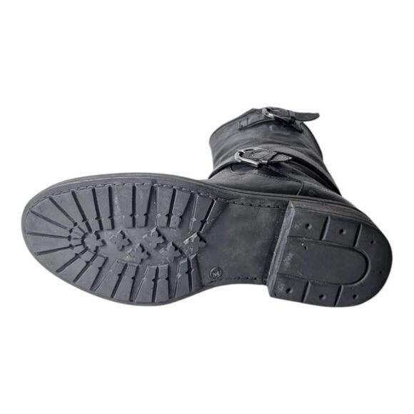 M. GEMI The Motore Pull On Black Leather Mid Calf Boot Size 38 - Picture 9 of 9